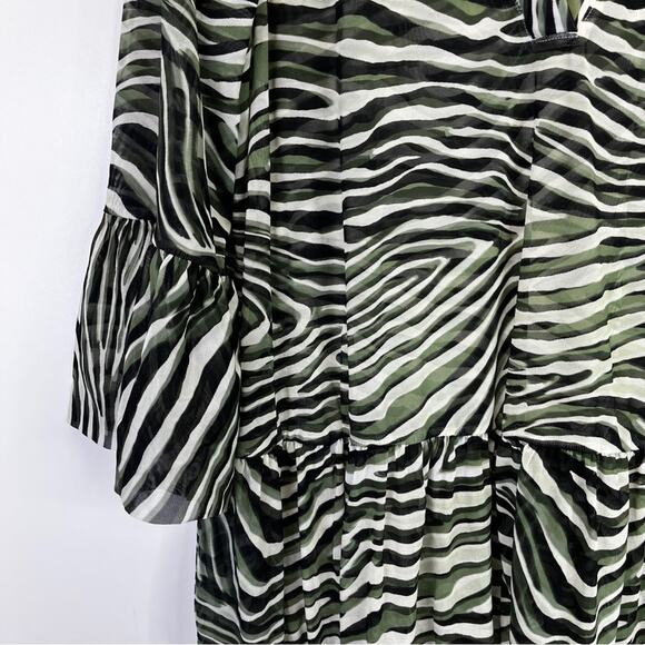 Coco Reef Enchant Zebra print Tiered Swim Dress cover up - L - Picture 6 of 11